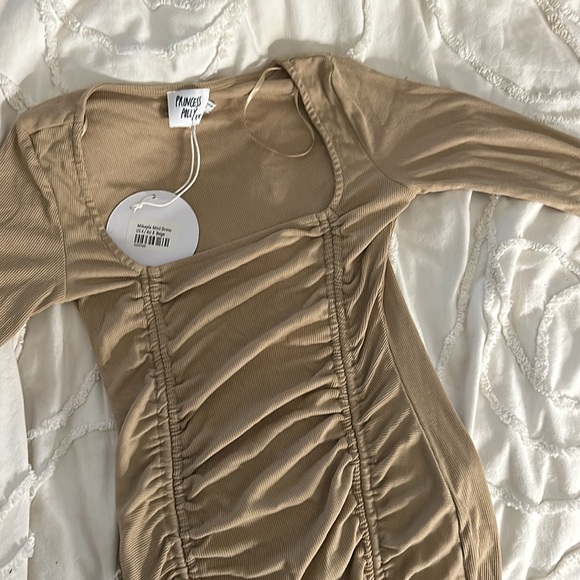 Tan Princess Polly Dress - Picture 3 of 3